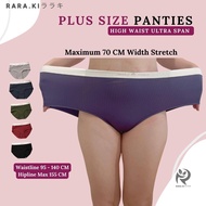 RARAKI PSP 610 Women Plus Size Silky Sutera High Waist Quick Drying Seamless Panties  (85 - 150 kg)