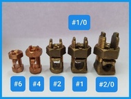◬ ☇◑ Solderless Connector Split-Bolt Split Bolt Connector #8, #6, #4, #2, #1, 1/0, 2/0