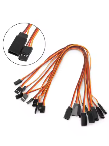 10Pcs 100/150 / 200 / 300 / 500/1000mm Servo Extension Lead Wire Cable for RC Futaba JR Male To Fema