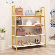 Women's Clothing Store Shoe Rack Storage Rack Floor-standing Clothing Store gold Multi-layer Display