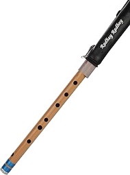 Musical Combo Flutes D Natural 6 Hole (17 Inch) & FF 7 Hole (21 Inch) Bamboo Flute Bansuri with Flut