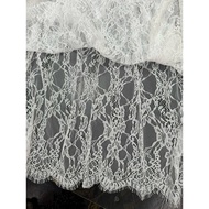 Newest eyelash lace in 2025 has 3 colors: cream, white, black. 1 length 3m, width 1.5m, cut 1.5m