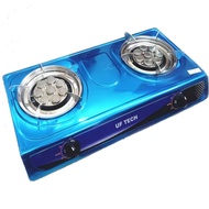 Double Burner Gas Cooker Stainless Steel High Flame UGS-8080 4.4kW