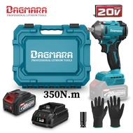 DAGMARA DIW01-350 Cordless Impact Wrench Driver Sockets Fast Charger 350N.m Max Torque 4.0Ah Li-ion 