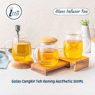 Tea Cup AestheticBENING 550ML Glass Infuser Tea
