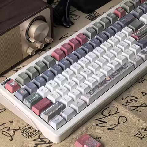 Cherry Korean Keycap Gyeongbokgung Palace Moa Pbt Ancient Architecture Vintage Retro Keyboard Keycap