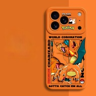 Pokemon Charizard For iPhone 17Promax Phone Case Purple Gengar 16Pro 13 Orange Shockproof Phone Cove