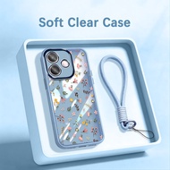YBD Phone Case For OPPO A5i A3X 5G 4G A3 NFC A40 A40M A60 5G Full Screen Vibrant INS Flowers Clear S