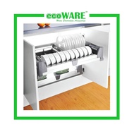 ECOWARE KITCHEN CABINET DRAWER TYPE PULL OUT BASKET DISH RACK STAINLESS STEEL SEASONING BASKET PLATE