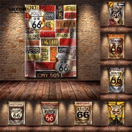 Route 66 Flag Polyester Retro Banner Home Decoration Hanging Flag 4 Grommets In Corners 3FTX5FT 90CM