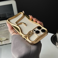 Transparent cool serpentine shape  cases Compatible  for Iphone 78 plus X XS XSMAX  15promax 15 15 p