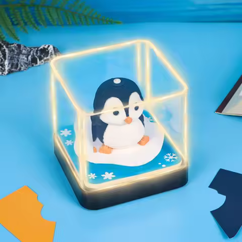 Omoshiroi Block 3D Notepad Mini Penguins 3D Memo Pad Sticky Notes Block Notes 3D Cute Note Paper Art