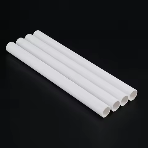 20" Long Industrial Pipes White PP Pipe for Home DIY, Greenhouse, Garden, Farm, Workshop, Furniture 