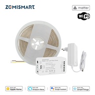 Zemismart Matter Wifi LED Light COB Strip RGBCCT Matter WiFi LED Driver Alexa/Google Home/Homekit Ap