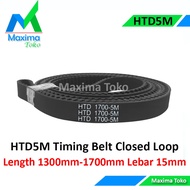 HTD5M Timing Belt L 1300mm 1400mm 1700mm gear 260T 280T 340T Closed loop Width 15mm HTD 5M 1300 1400