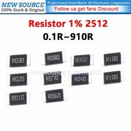 [20pcs] 2512 SMD Resistor 1% 0.1R 910R 0.2R 0.15R 0.25R 0.22R 0.47R 0R 1R 1.5R 5.1R 2.2R 4.7R 10R 22