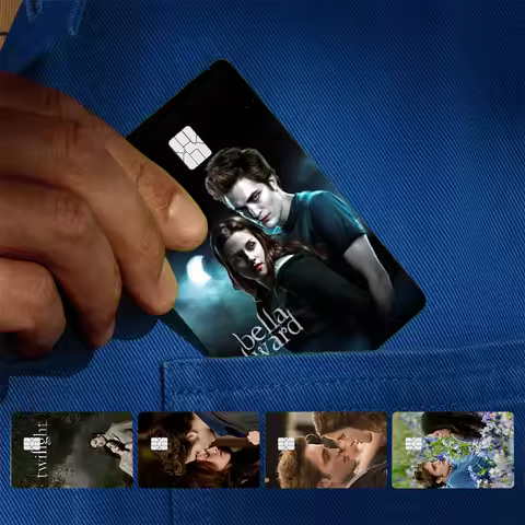 Twilight Isabella Edward Cullen Cover Skin Sticker For Credit Card Bank Debit Bus Card Front Side