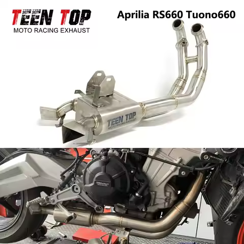 Stainless Steel Motorcycle RS660 Exhaust Pipe For Aprilia RS660 Tuono660 Exhaust System Racing Muffl