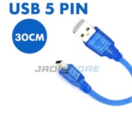 5 Pin USB Cable 30cm Length 5pin USB/ 30 Cm Mini USB/ 5 Pin Cable 5 Pin USB Cable 5 Pin Cable Connec