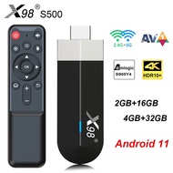 X98 S500 Android 11 TV Stick Smart TV Box Amlogic S905Y4 2G16G /4G32G AV1 4K 60fps 2.4G&amp;5G Dual Wifi X98 Dongle Set Top
