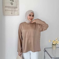 Inner satin long sleeve kebaya Inner Baju Lengan Panjang Satin Muslimah