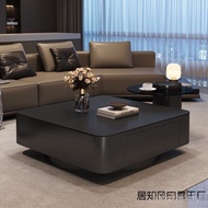 Household Italian Combination Light Small Apartment Coffee Table Luxury Black Board Square Simple Ta