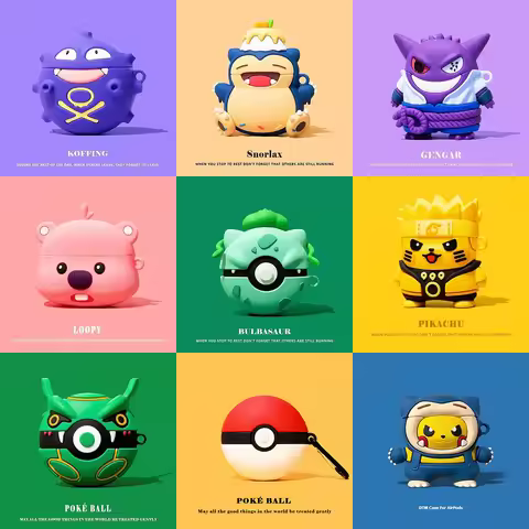 Pokemon 3D Cartoon Earphone Case For Redmi Buds 3 Pro AirDots 3 Pro Buds 4 Earphone Protective Cover