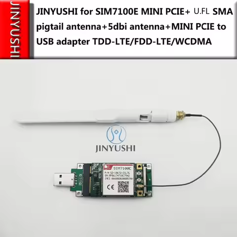 100% New&Original no fake SIMCOM SIM7100E Mini Pcie+U.FL SMA pigtail antenna+5dbi antenna+USB adapte