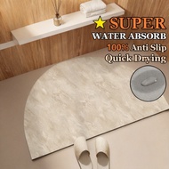 Anti Slip Bathroom Mat Modern Luxury Soft Diatomite Toilet Floor Mat Highly Absorbent Mat Quick Dry 