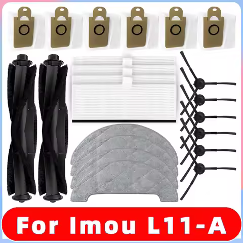 For Imou L11 Spare Part Main Brush Spin Edge Side Brush Hepa Filter Mop Rag Dust Bag Robot Vacuum Cl