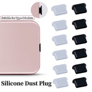 3/5/10Pcs Silicone Mobile Phone Dust Plug Charging Port Dustproof Cover Cap Type C Ports Phones Laptop Anti-dust Cap