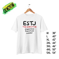 ESTJ T-Shirt MBTI Screen-Printed Shirt Round Neck Large Size
