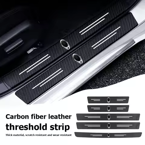 Car Front Rear Door Sills Carbon Fiber Trunk Threshold Protector For ORA Funky Cat 03 Good Cat Balle