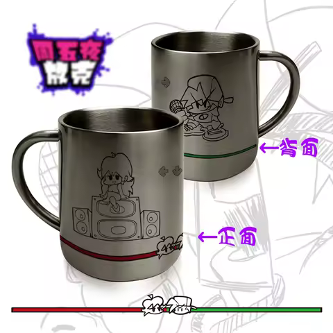 Anime Friday Night Funkin FNF BF GF Monster 304 Stainless Steel Cup Coffee Milk Tea Water Travel Mug