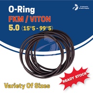 5.0 [15-99] FKM O Ring FKM O Ring Rubber FKM O Ring Rubber Ring O Ring Gasket Sealing O Ring