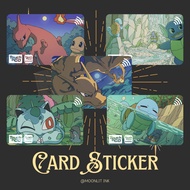 [Pokemon Card Sticker - POKEMON IN WILD Part 1] TnG Sticker / Access Card Sticker / Card Sticker