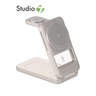 ที่ชาร์จไร้สาย Blue Box 3-in-1 TriFold Magnetic Wireless Charger Qi2.2 Silver by Studio7