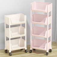 Household stock Snacks Mobile Fruit Kitchen Trolley Bookshelf Shelf Vegetable Floor Multi-Layer Stor