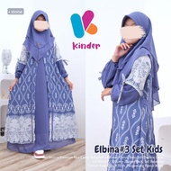 ELBINA #3 SET KIDS USIA 9-12 TAHUN / GAMIS SET HIJAB PREMIUM VINTAGE