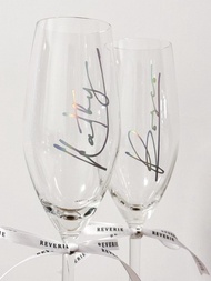 客製化幻彩貼面signature香檳酒杯