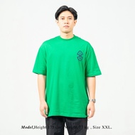 HIJAU UNKL347 Green T-Shirt Combed Material Simple Motif MEED Cotton T Shirt
