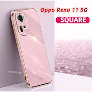 Oppo Reno 11 5G เคสชุบหรูหราสำหรับ Oppo Reno 11 OppoReno11 11Pro Reno11 10 Pro Plus 5G ซิลิโคนนิ่มเคสโทรศัพท์ชุบ6D ซิลิโคนนิ่มฝาหลังกันกระแทก