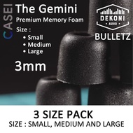 Dekoni Audio Bulletz The Gemini Premium Memory Foam - 3 Sizes S+M+L