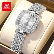 （COD）OPK Watch For Women Waterproof Original Fashion Elegant Luxury Small Dial Diamond Stainless Ste
