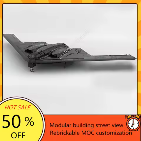 6790PCS MOC Modern Military Warfare Series B-2 Stealth Bomber Fighter Plane Model Custom Puzzle Tech