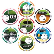 [A popular golf chip game in Korea] Techskin Golf Game Chip Ball Marker 7-piece Set