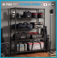 MZG-015 ชั้นวางปรับระดับได้ 5 ชั้น ขนาด 110x40x180 cm สีดำ Hammer Tone Heavy Duty Grade wire shelf 5