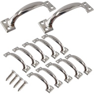 12Pcs Pemegang Pintu Logam 4", Pemegang Gaya Vintage untuk Pintu Barn, Pemegang Pintu Serbaguna untu