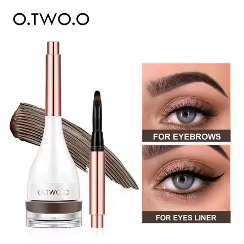 Natural Eyebrow Pomade Brow Waterproof Creamy Texture Highly Tint Eyebrow Gel Double Use For Eyeline