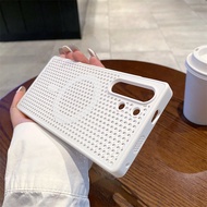 For ZTE Nubia Red Magic 10 10S Pro Plus Case Honeycomb Heat Dissipation Breathable Magnetic Cover Fo